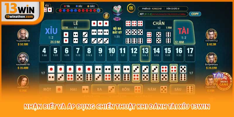 Nhận biết và áp dụng chiến thuật khi đánh tài xỉu 13win